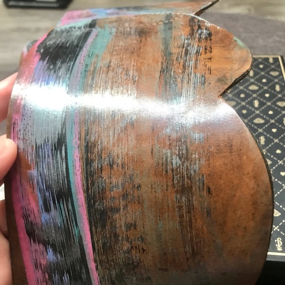 Jane Yoo wide belt art to wear hand painted  M - Picture 4 of 9